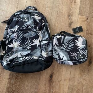 NWT Volcom backpack and lunch box.